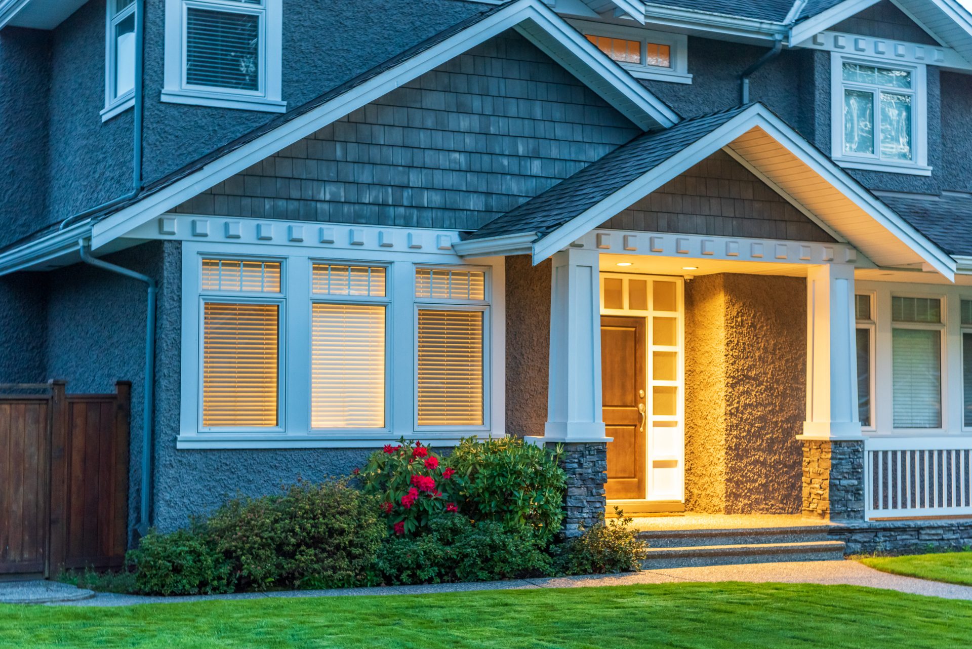 Neighborhood Home With Beautiful Windows And Doors