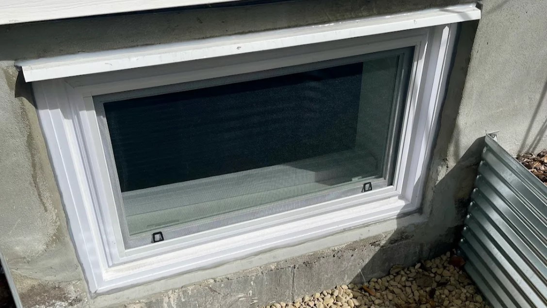 GreenFox Windows & Doors in Alberta, CA meticulously installed a basement egress window.