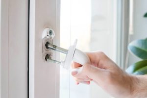 Broken hardware on GreenFox replacement window in Alberta