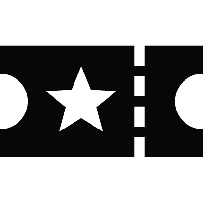 Illustration of a ticket with perforated edges